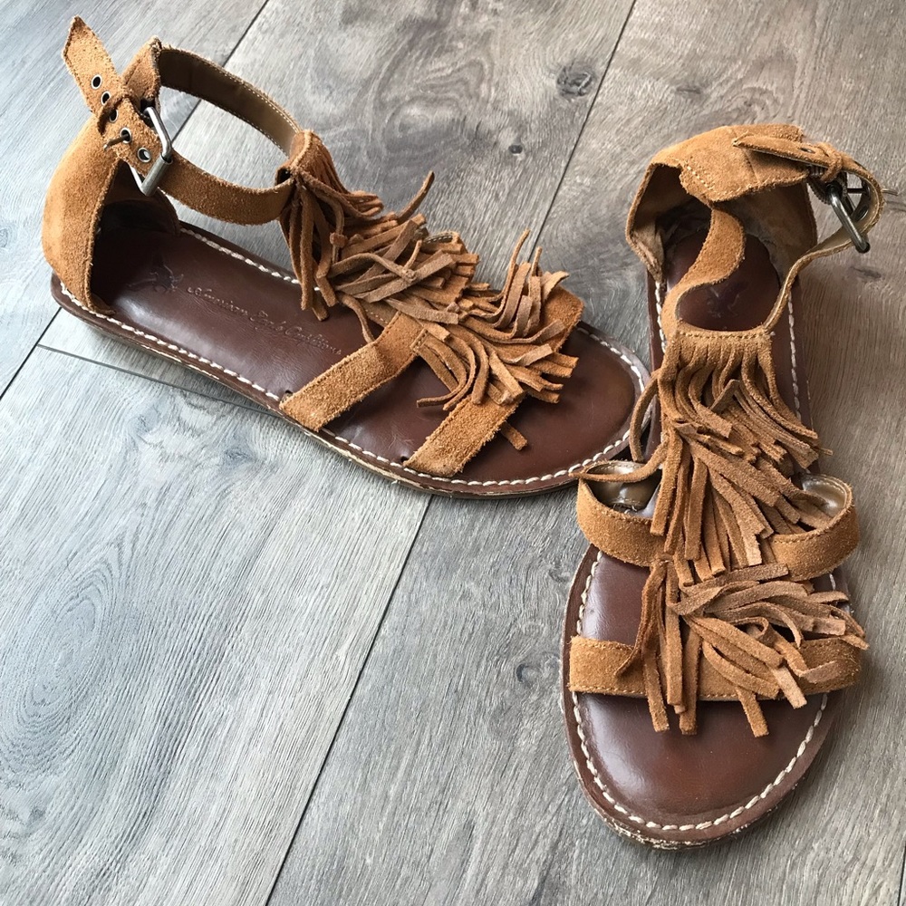 Strappy Fringe Sandals